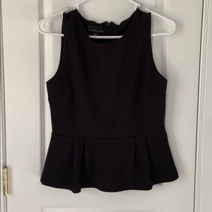 Black peplum top
